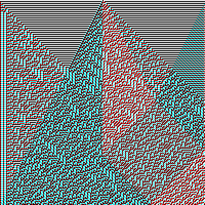 RGB Elementary Cellular Automaton #729 static token preview