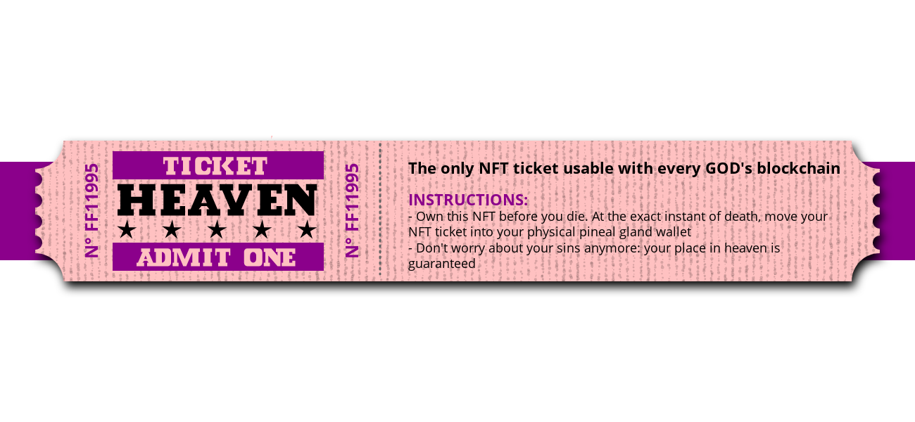 Ticket to Heaven #23 static token preview