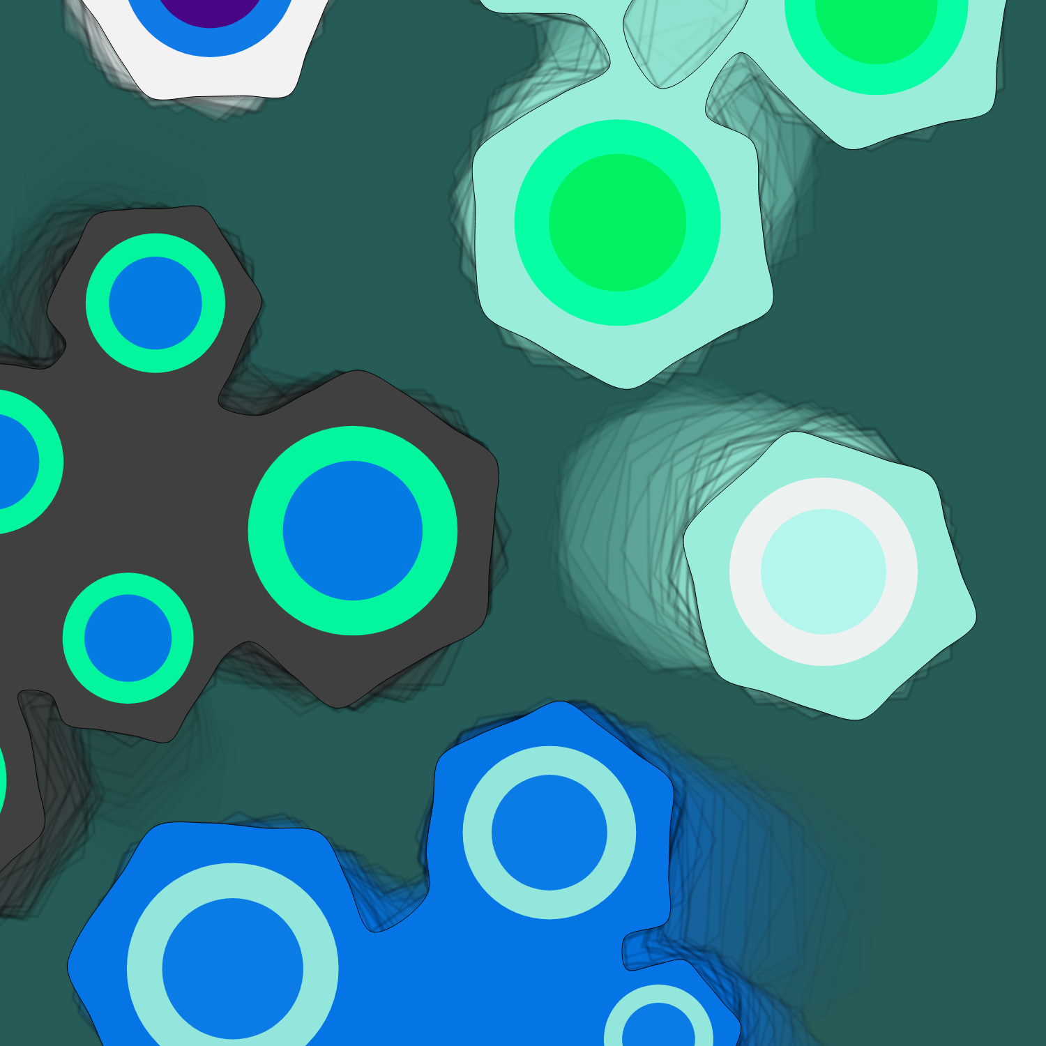 Geometric colorful shapes (Free edition) #8 static token preview