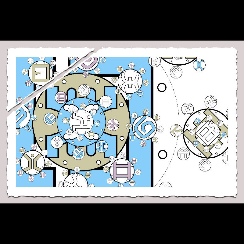 Fractals and fractures -"Alphabetic Signs" #41 static token preview
