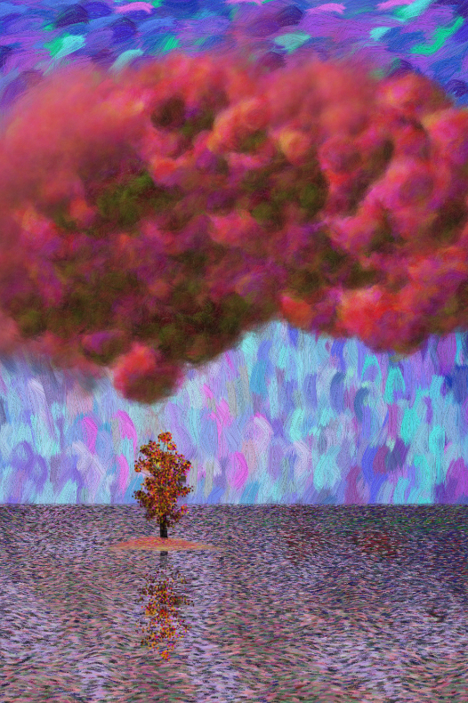 Tree and Cloud #93 static NFT preview