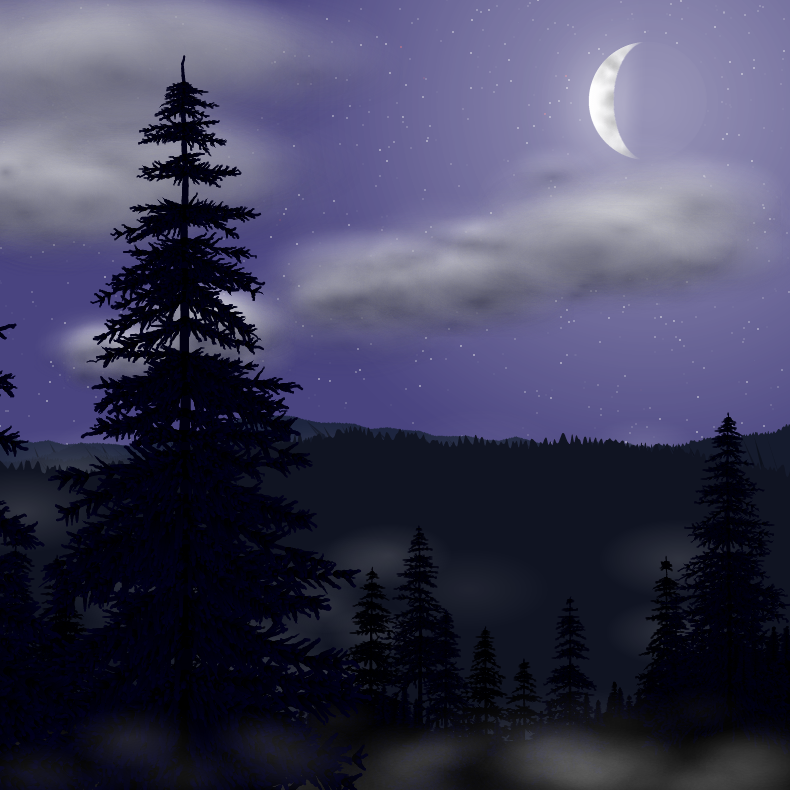 Moonlit Mountains #25 static token preview