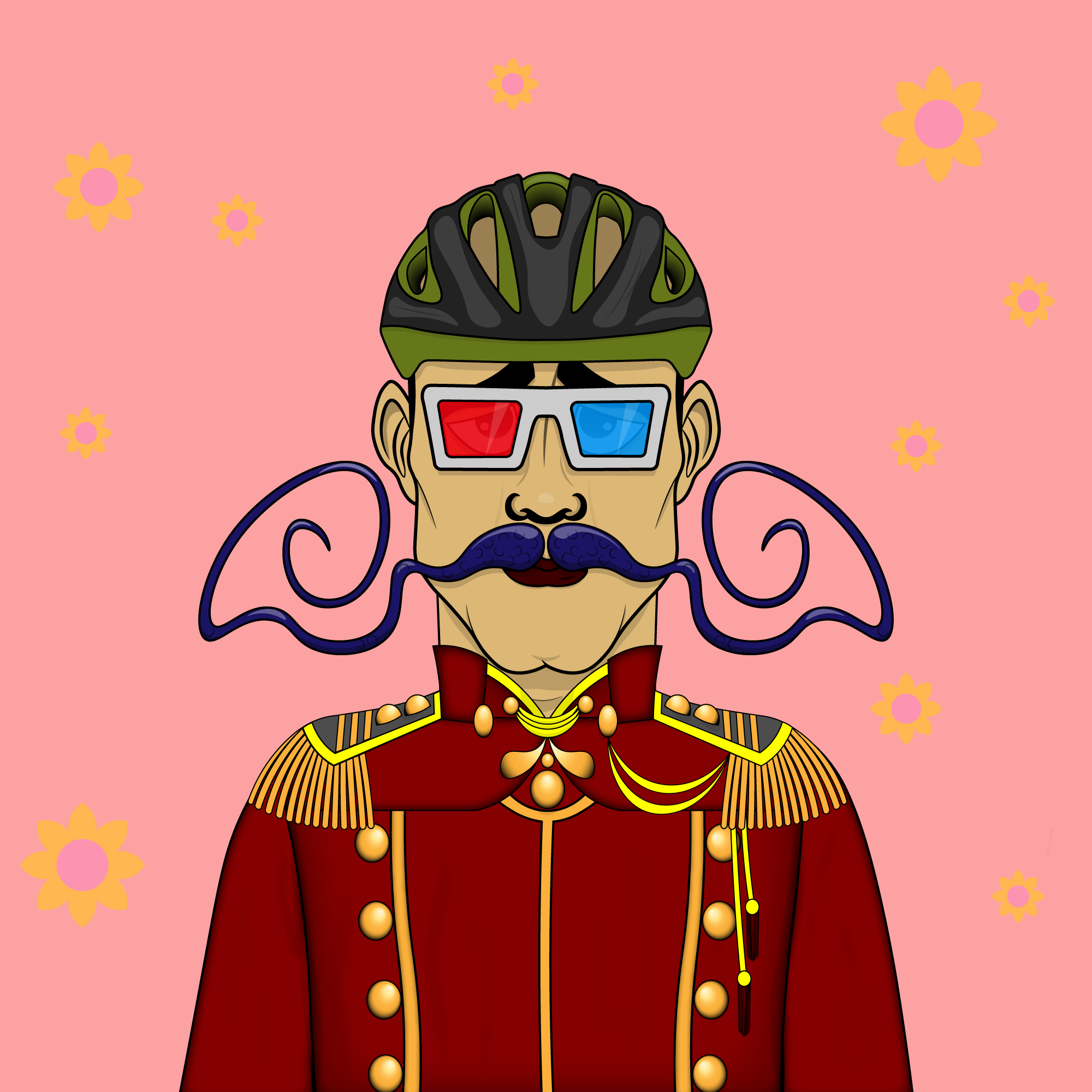 Mustachioed #1 static token preview