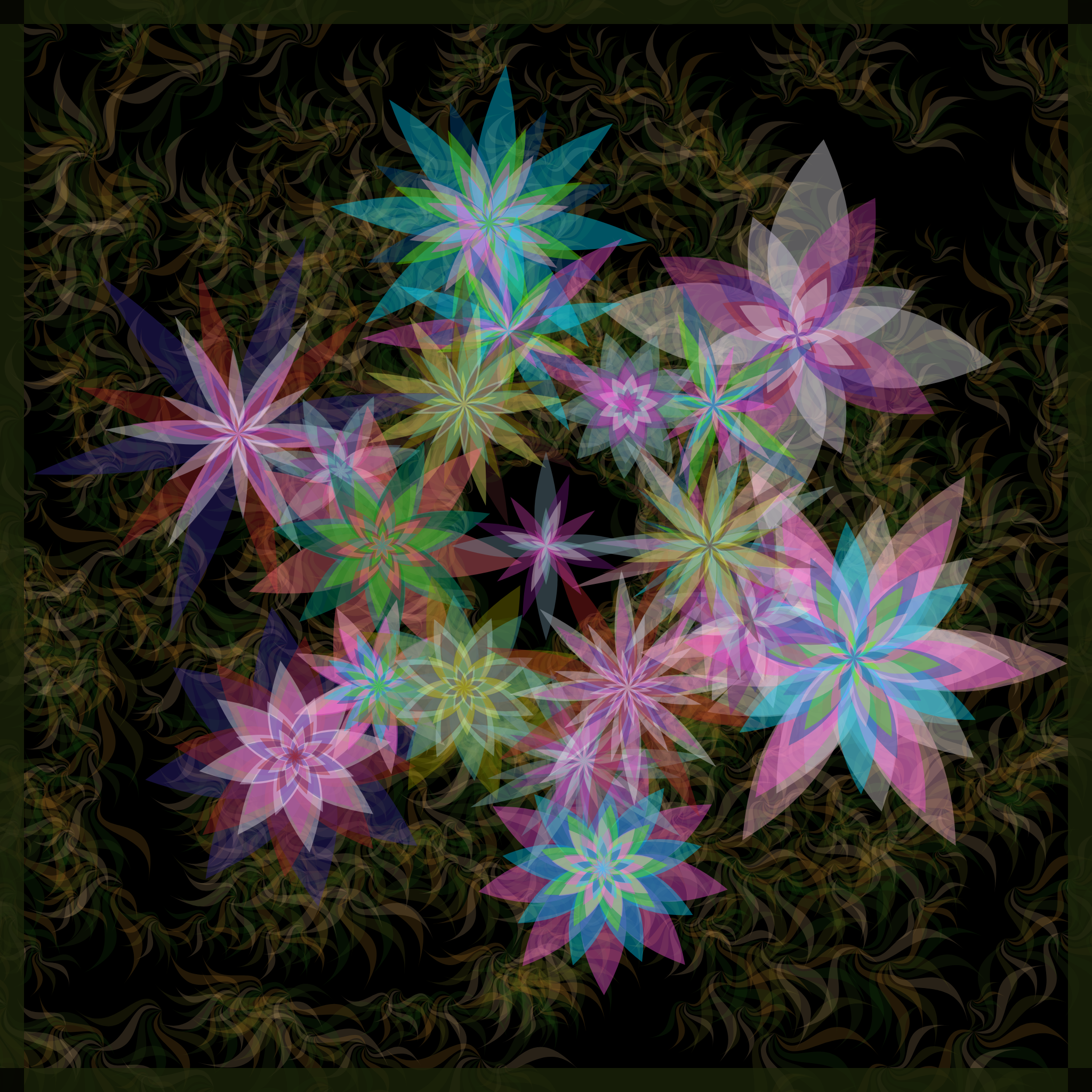 Bezier Garden #102 static NFT preview