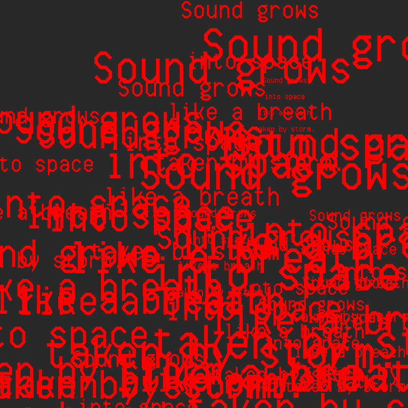 SOUND GROWS INTO SPACE #97 static token preview