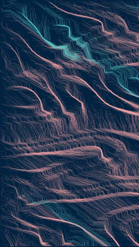 Algoscapes | Rock-face #117 static NFT preview