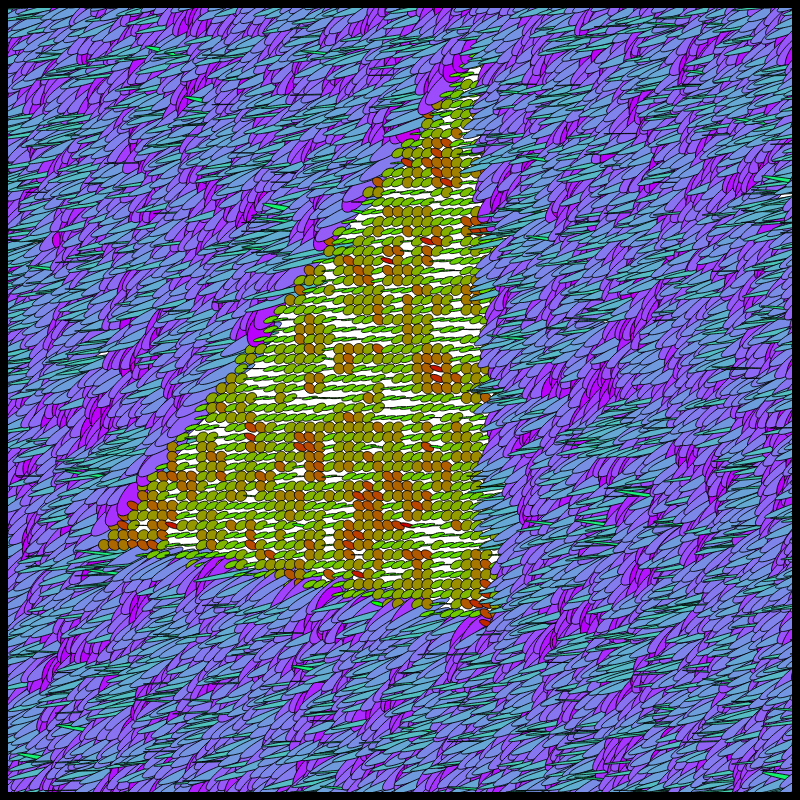 Flow Field Circles Triangle #37 static NFT preview