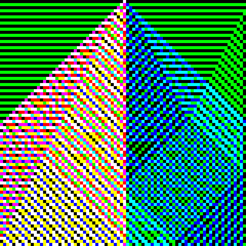 RGB Elementary Cellular Automaton #553 static token preview