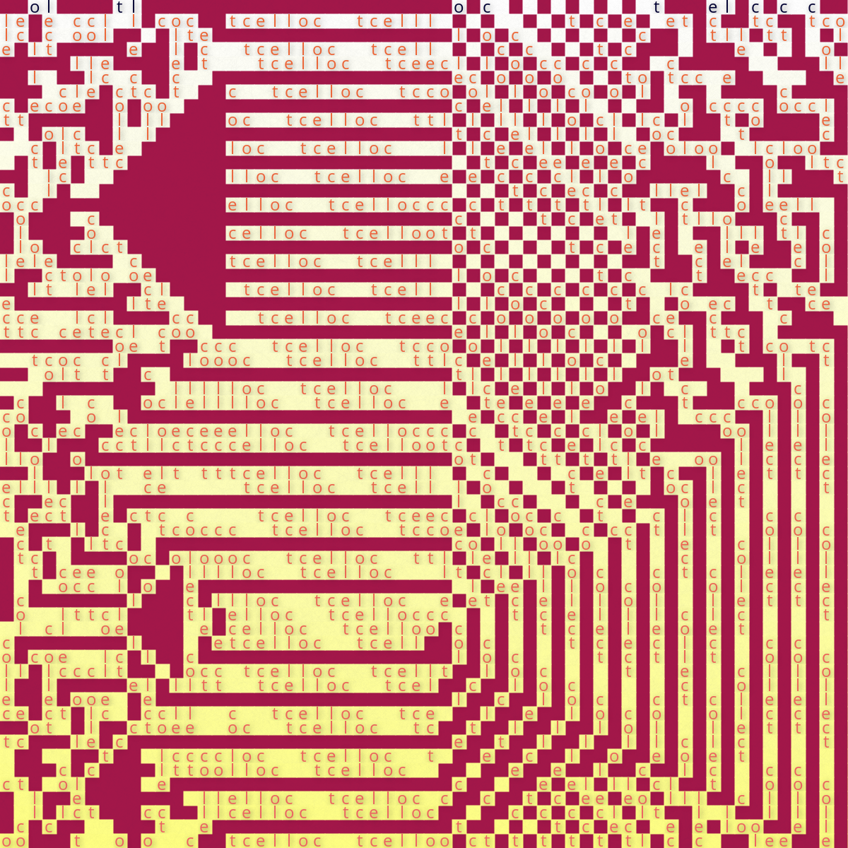 Textual Automata Machinery #40 static NFT preview