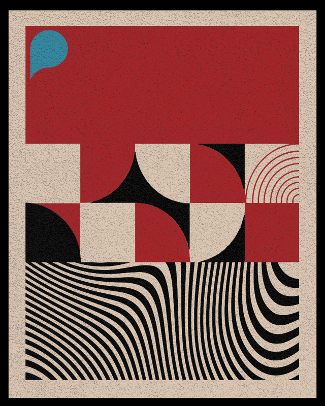 Bauhaus art #red #56 static NFT preview