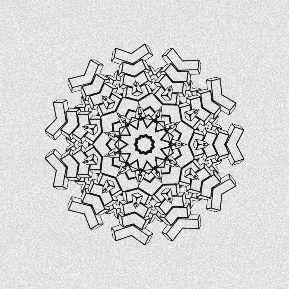 Monochrome Kaleido #58 static token preview