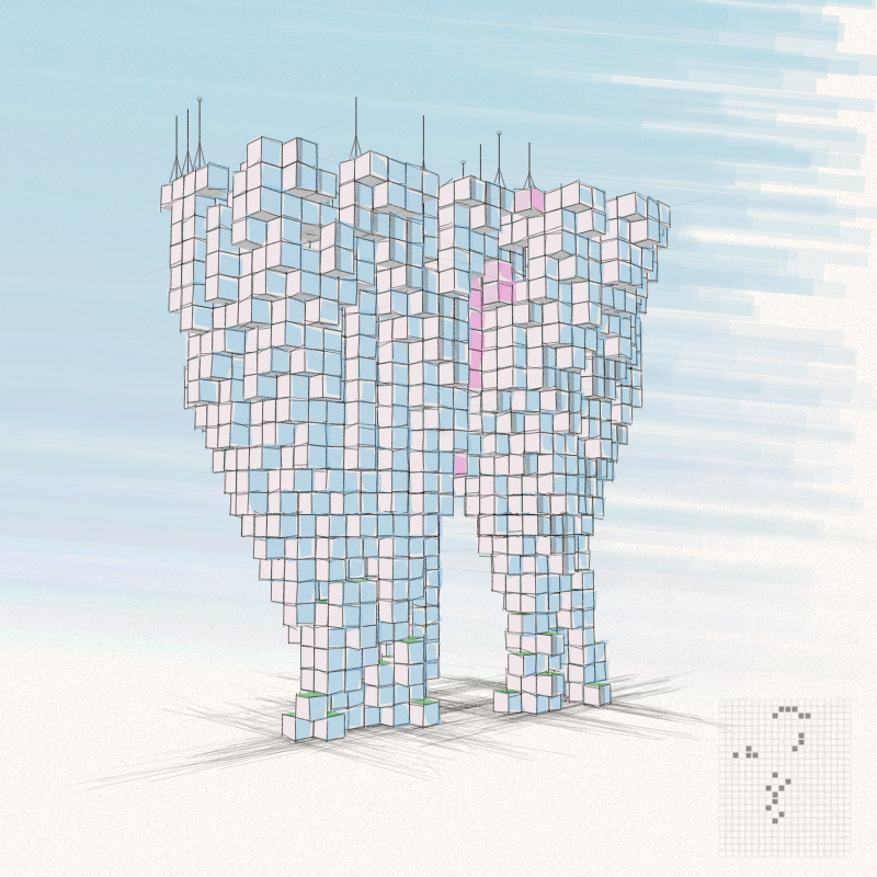 Cellular Skyscrapers #117 static NFT preview